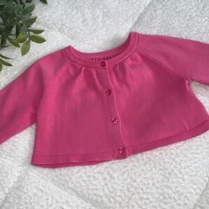 GAP Baby Cardigan Sweater Pink EUC 6-12M